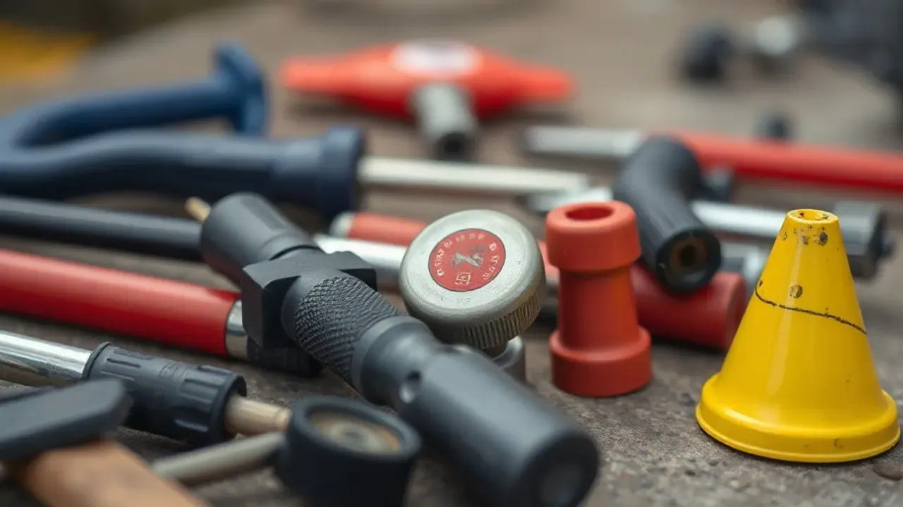 Tools and site markers used in Approved Driving Instructor (ADI) training